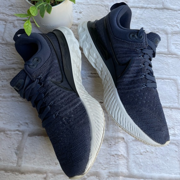 Nike React Infinity Thunder Blue flyknit Running shoe Size 7.5 - Picture 9 of 13